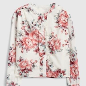 Gap kids ruffled top w/ flora print